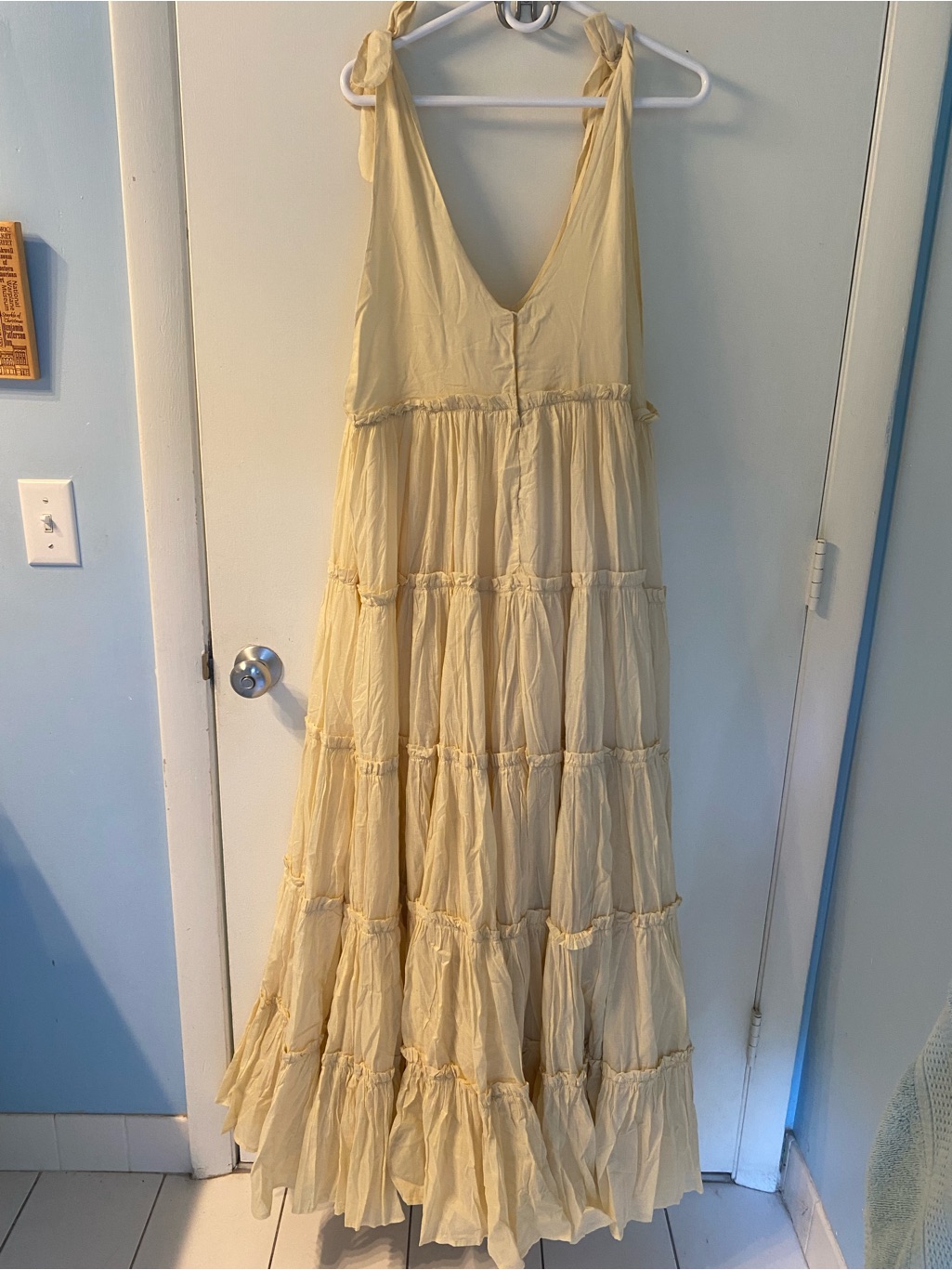 Nwt Innika Choo Rayleigh Grait Tiered Maxi Dress In Ivory Size 2/Medium — image 3 of 8